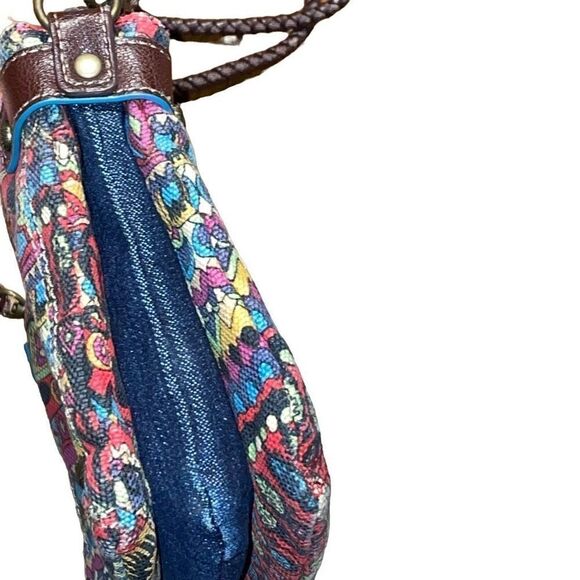 Sakroots elephant crossbody or clutch purse boho pattern 3 compartments - Picture 14 of 15